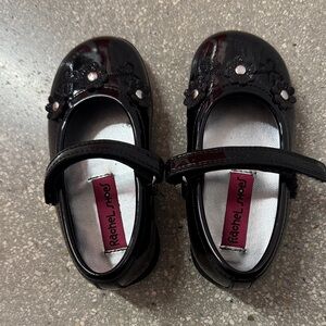Rachel Shoes Glossy Black Kids Mary Janes
